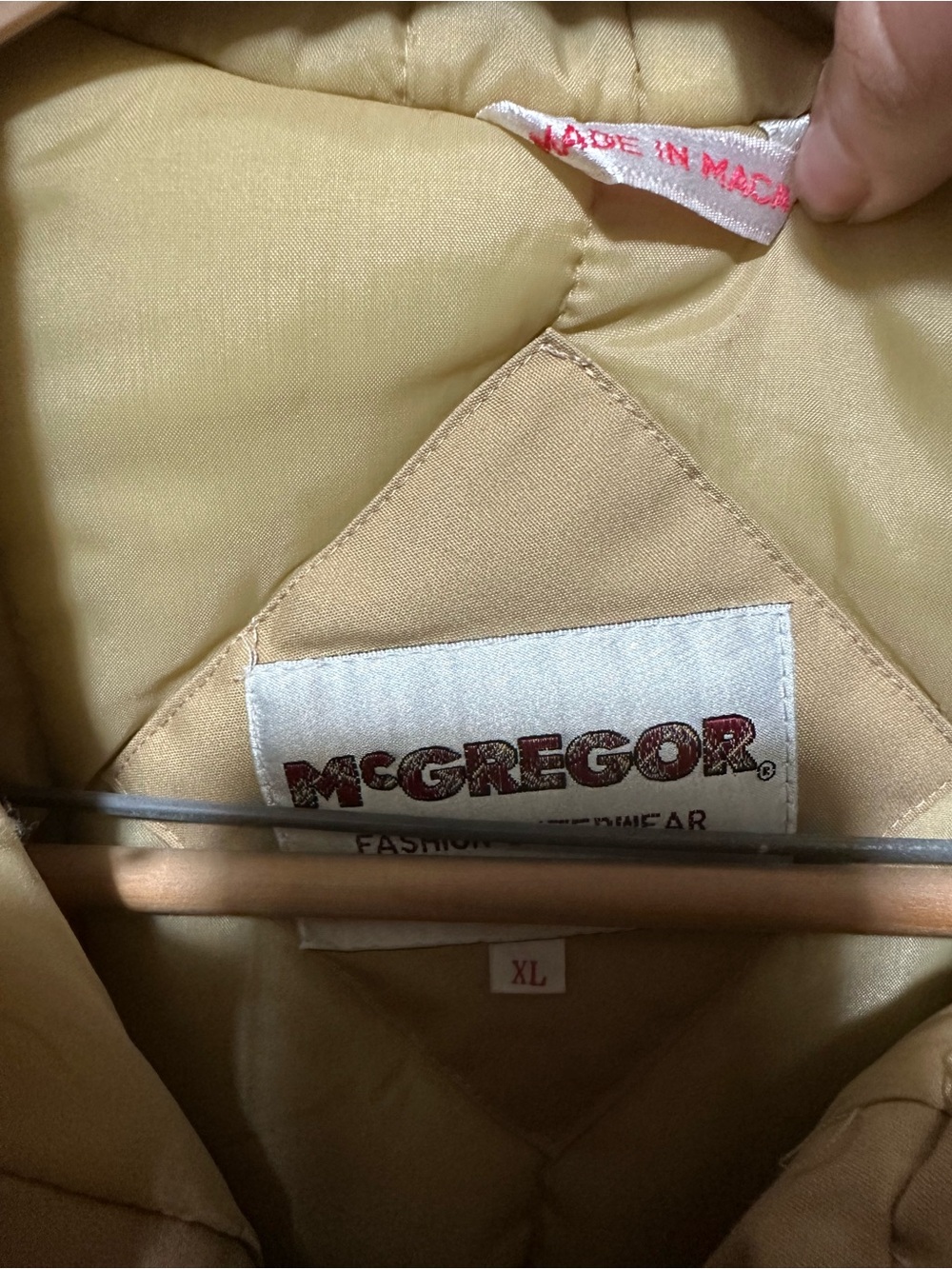 McGregor Mens Light Tan Quilted Puffer Jacket XL